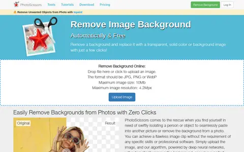 Preview of Background Removal Tool