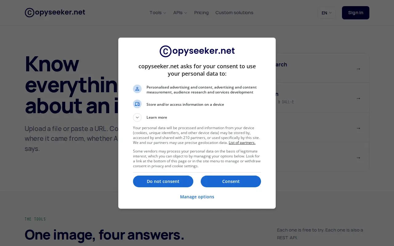 Copyseeker website preview