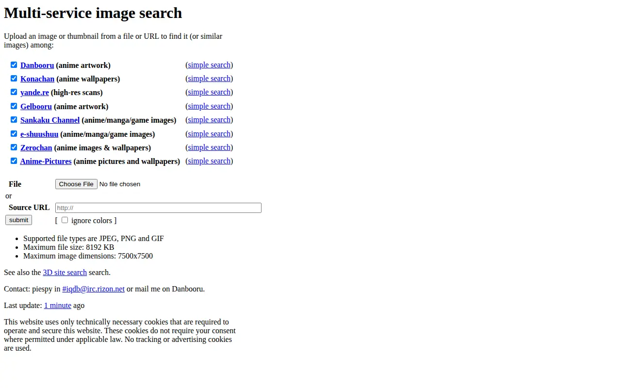 IQDB website preview