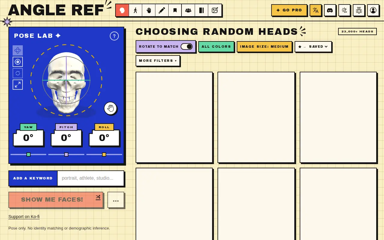 Angle Ref Search website preview