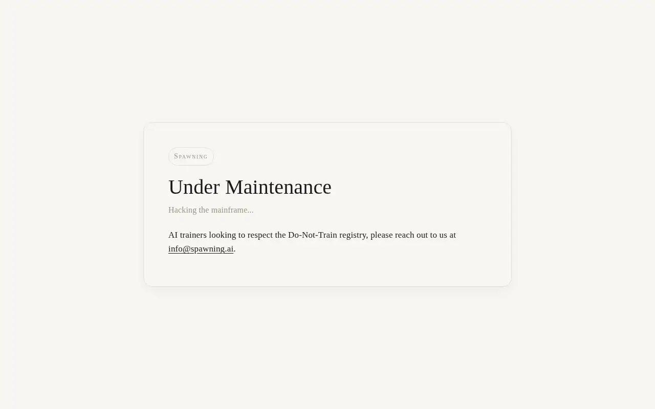 Have I Been Trained? website preview