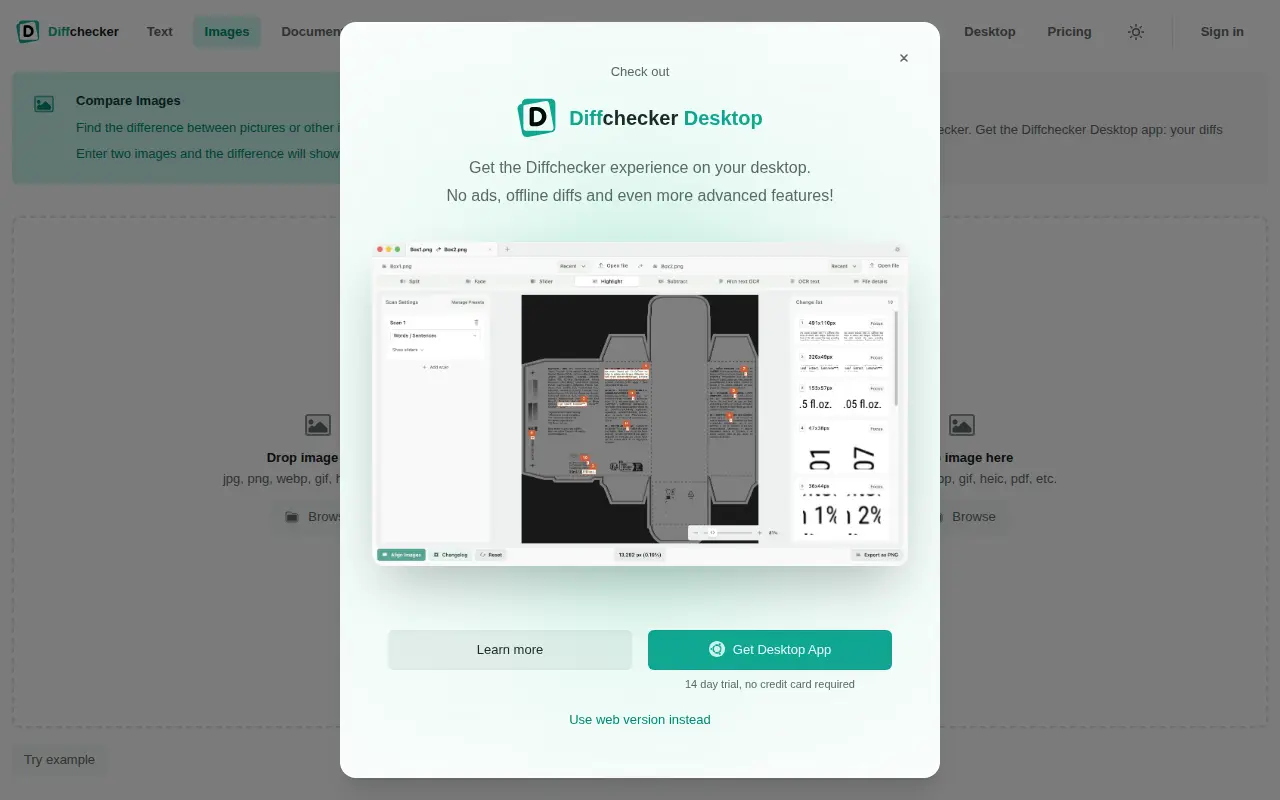 Diff Checker website preview