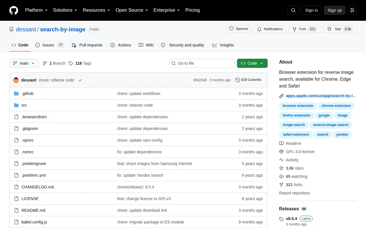 Search by Image website preview