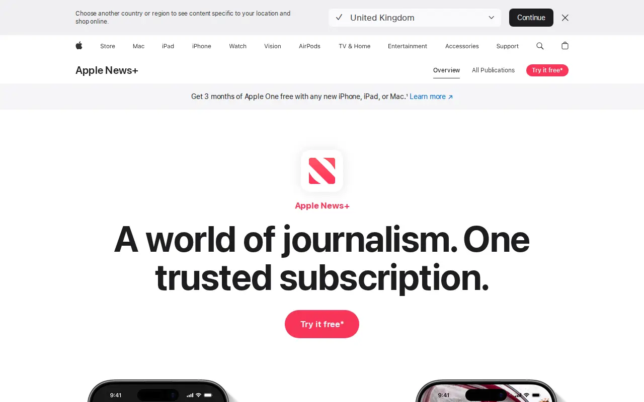 Preview of Apple News