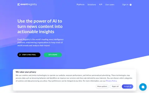 Preview of Event Registry