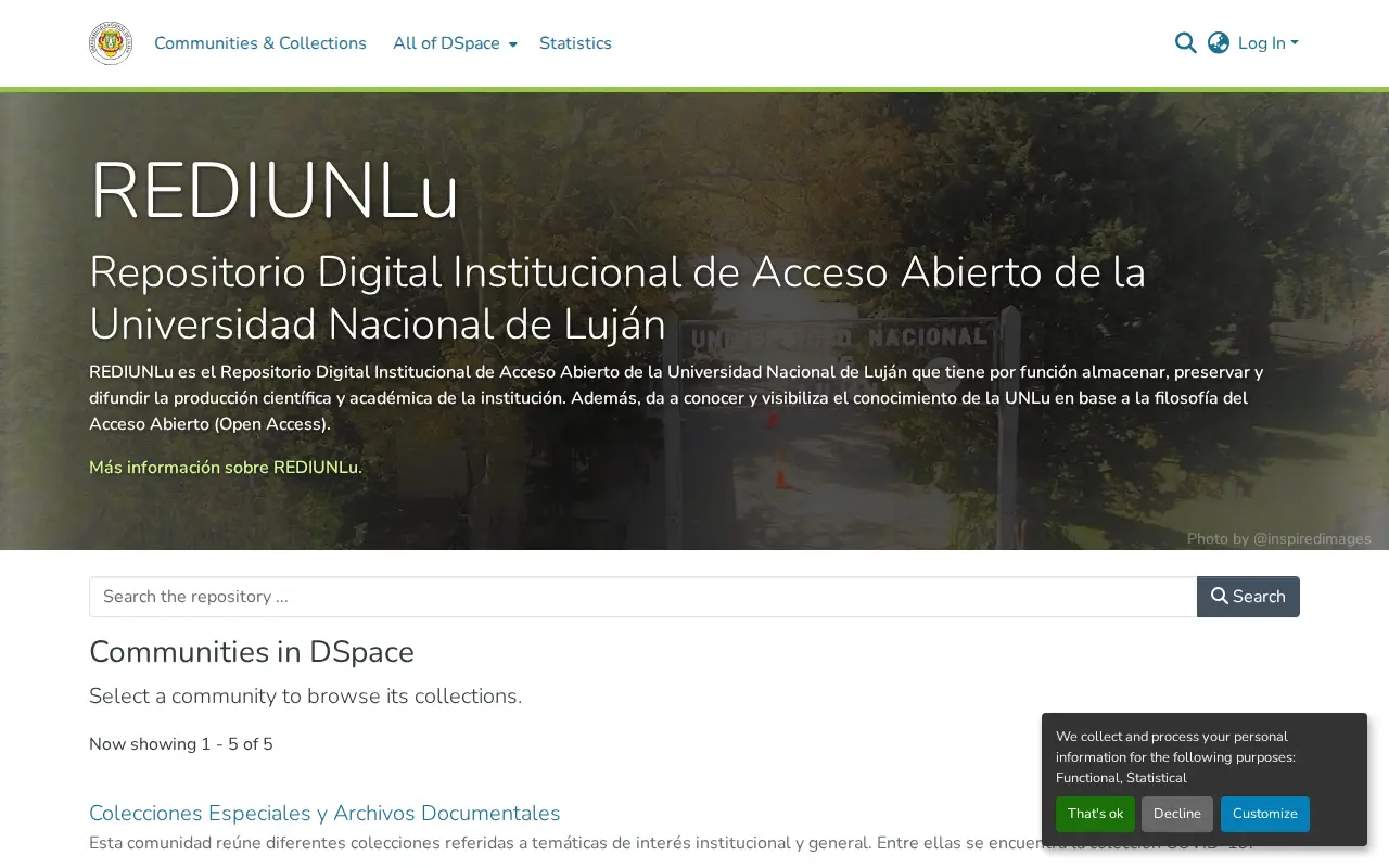Repositorio Digital Institucional de Acceso Abierto de la Universidad Nacional de Luján website preview