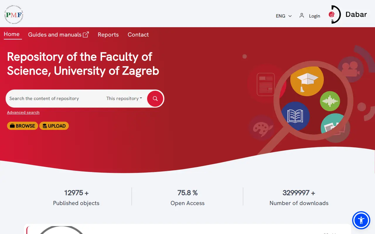 Repository of the Faculty of Science website preview