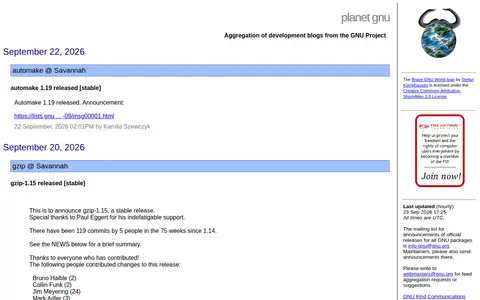 Preview of Planet GNU