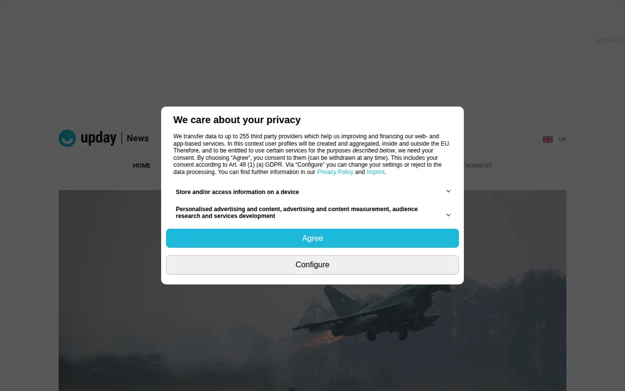 Upday for Samsung website preview