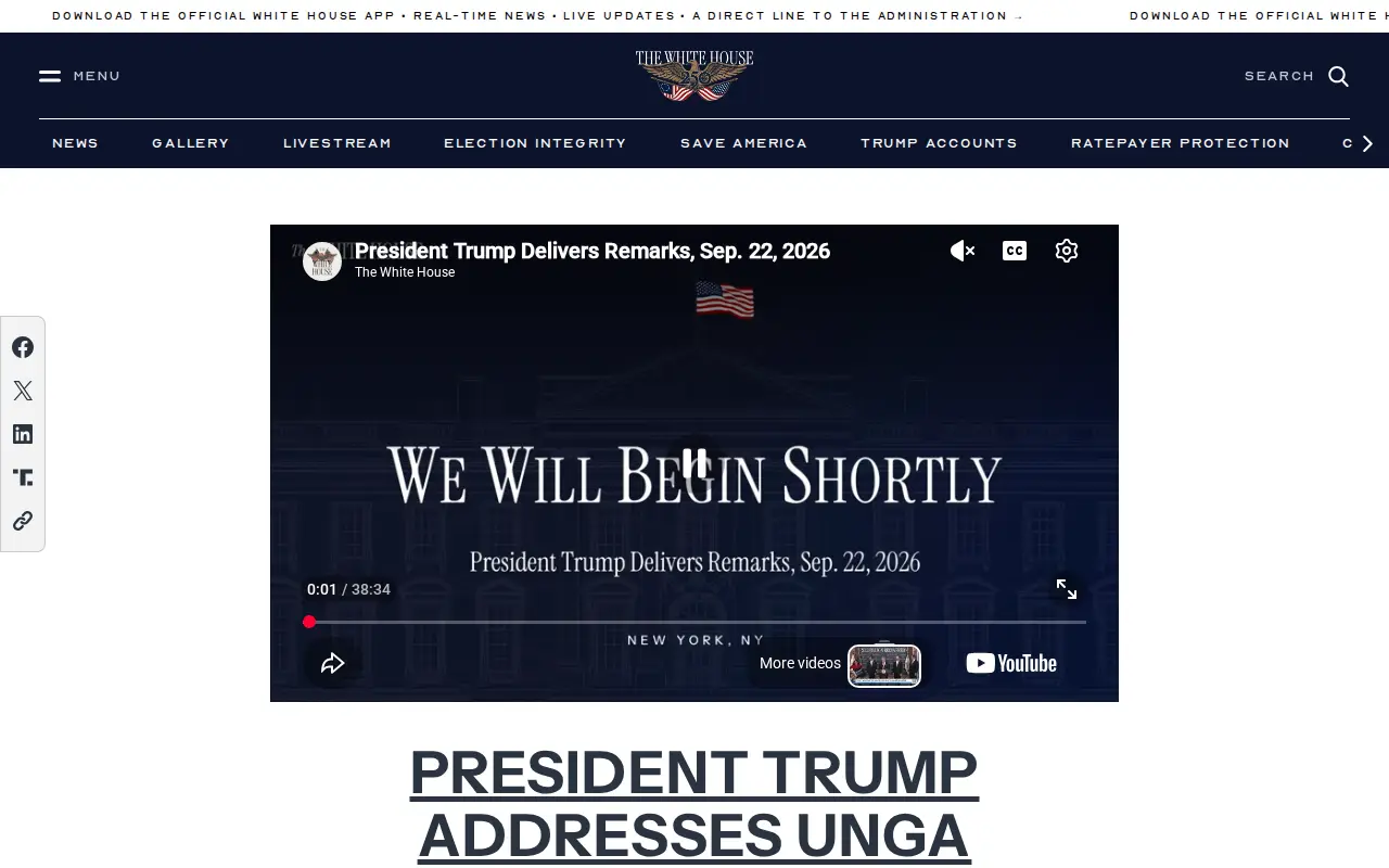 White House Wire website preview