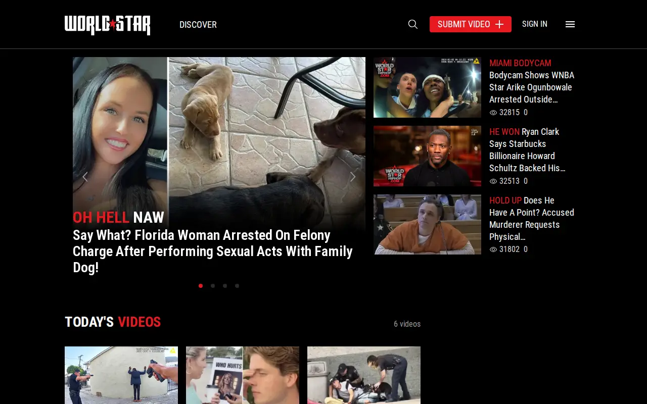 WorldStarHipHop website preview