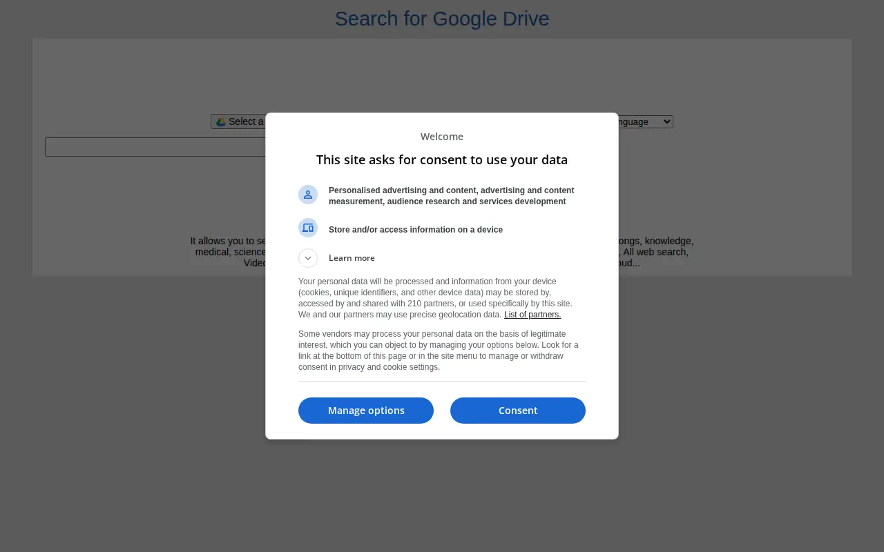 Preview of Drivesearch.kwebpia.net