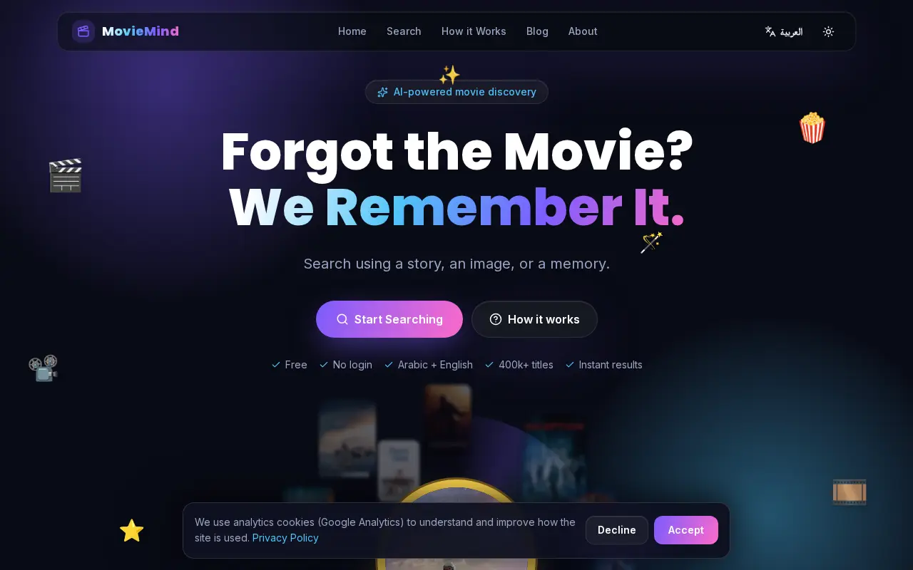 MovieMind website preview