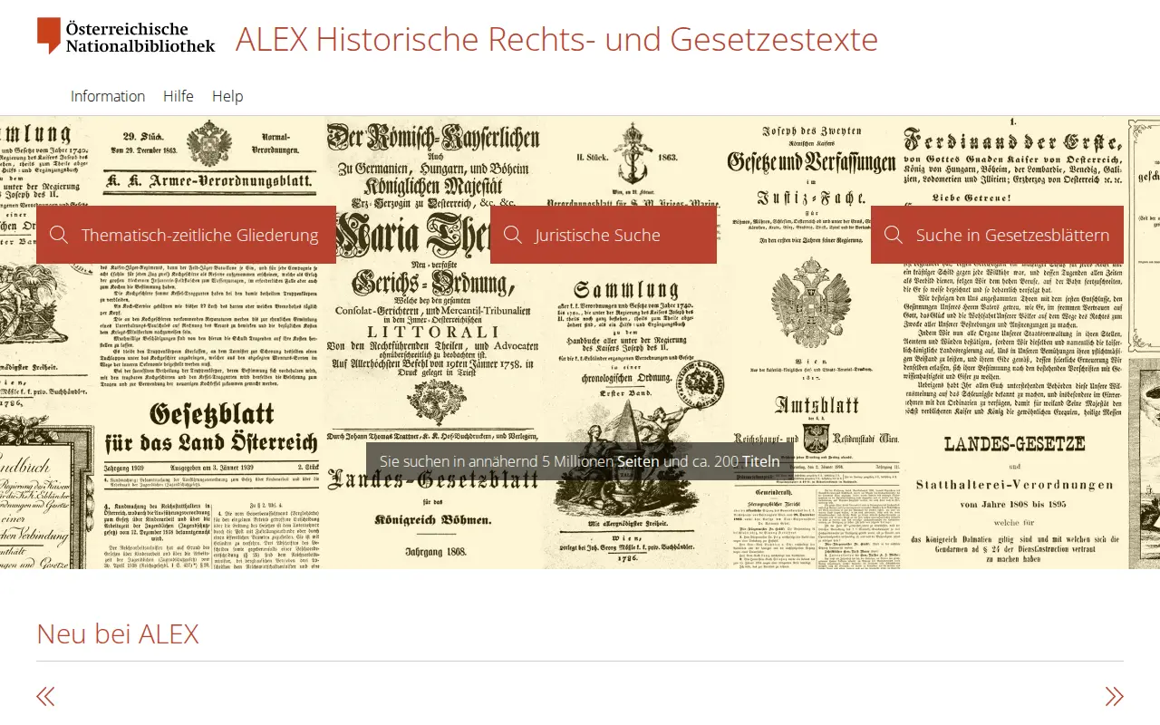 ALEX website preview