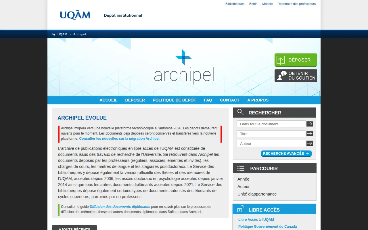 Archipel website preview