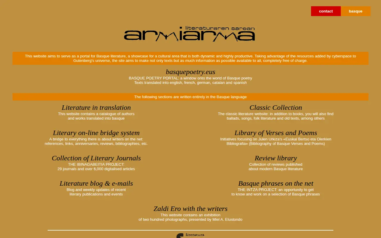 Armiarma website preview