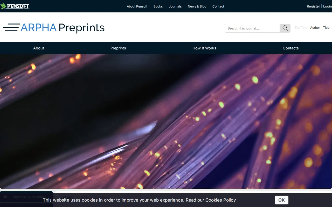 ARPHA preprints website preview