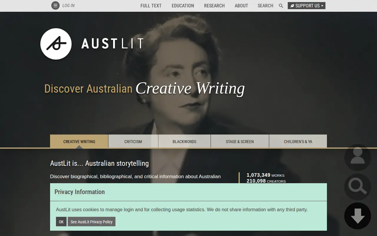 AustLit website preview