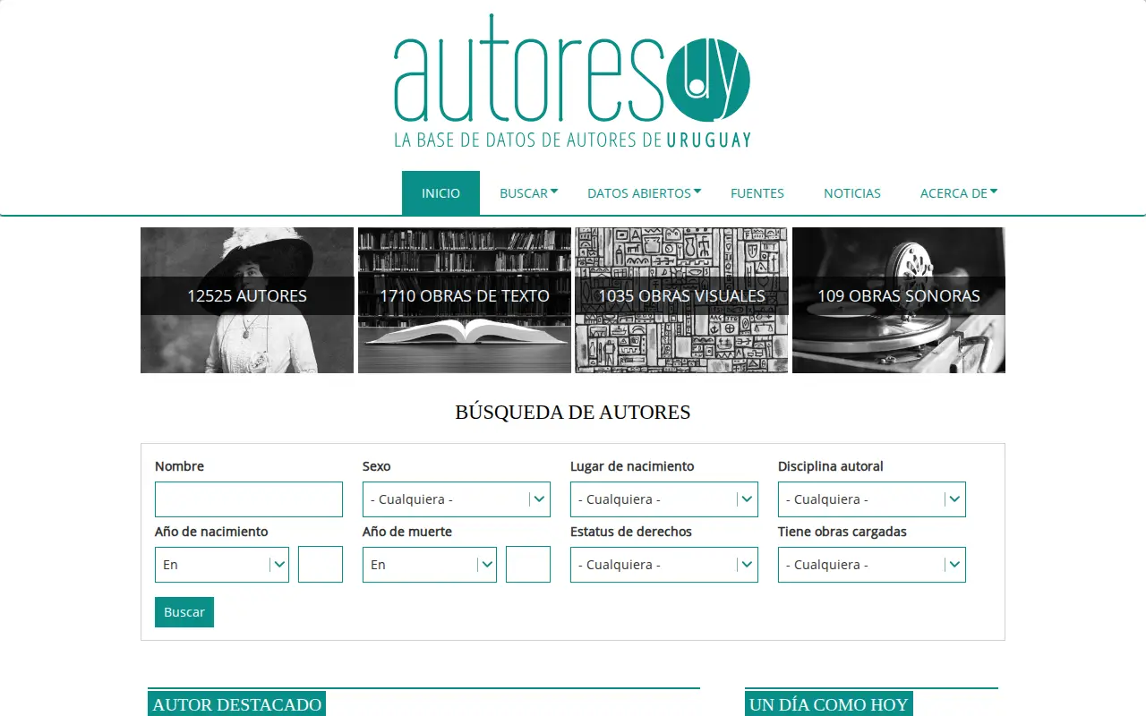 Autores.uy website preview