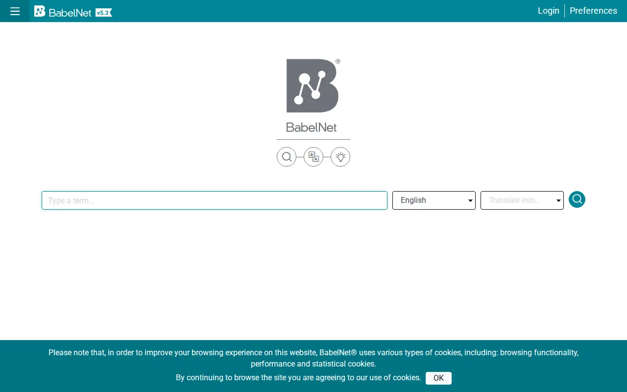 BabelNet website preview