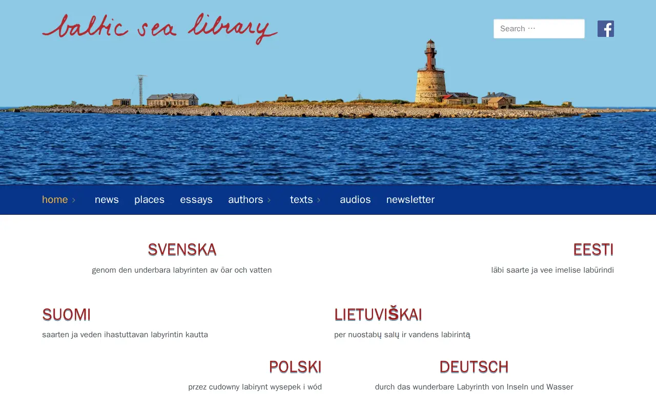 Baltic Sea Library website preview