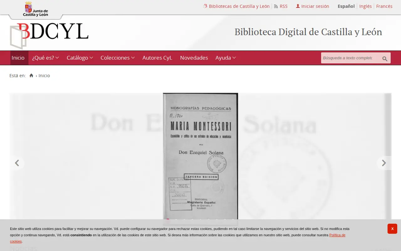 Biblioteca Digital de Castilla y León website preview
