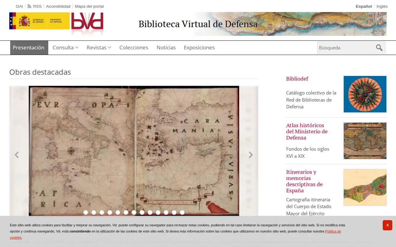 Biblioteca Virtual de Defensa website preview