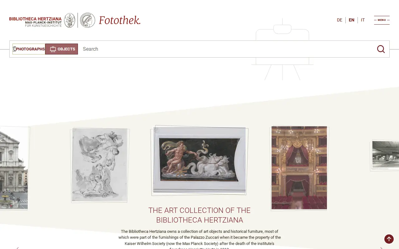 Bibliotheca Hertziana – Fotothek. website preview