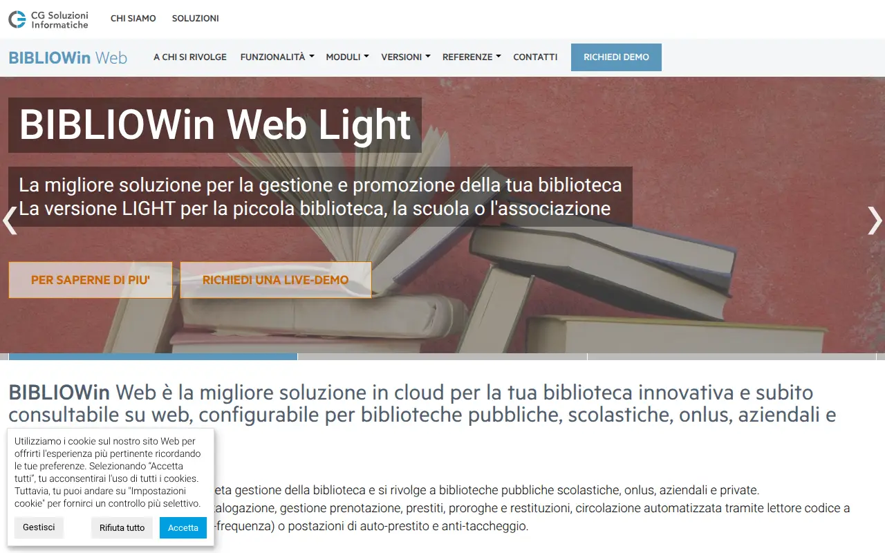 Bibliowin website preview