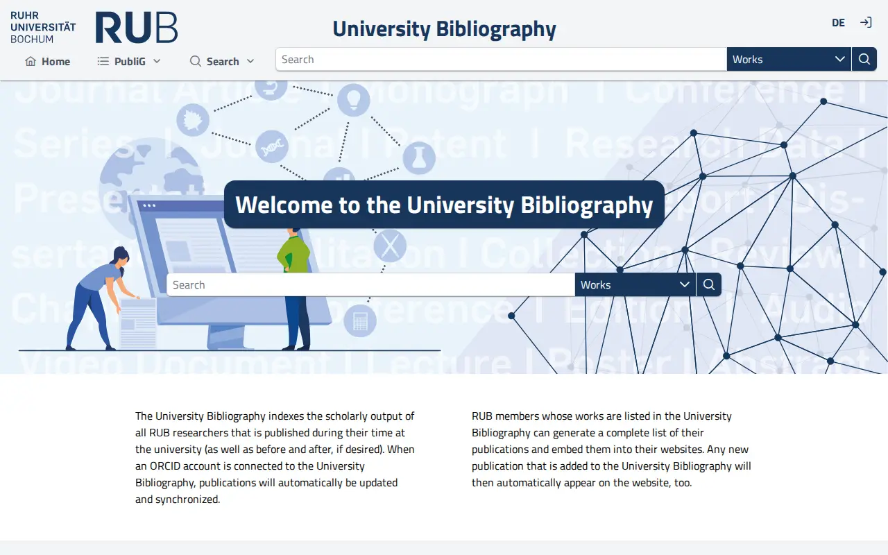 Bochum Research Bibliography website preview