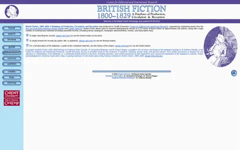 Preview of British Fiction, 1800–1829