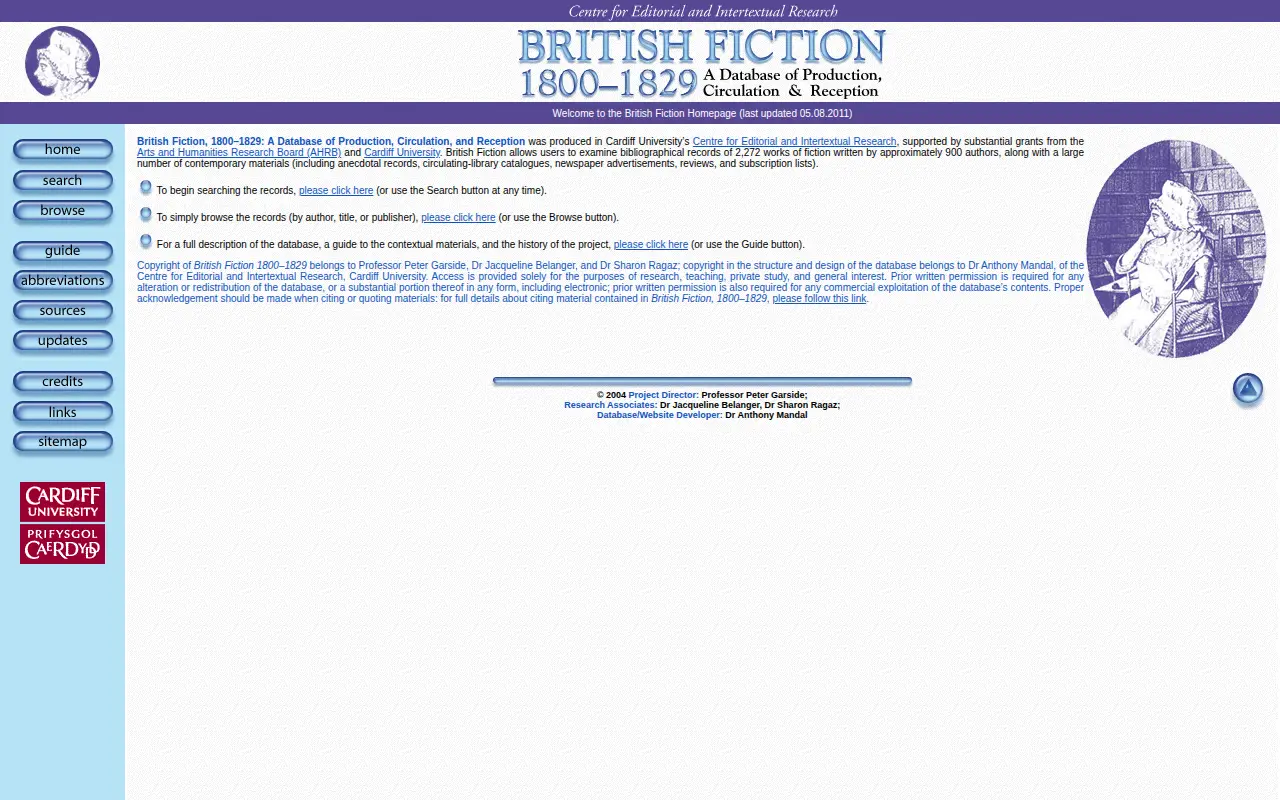 British Fiction, 1800–1829 website preview