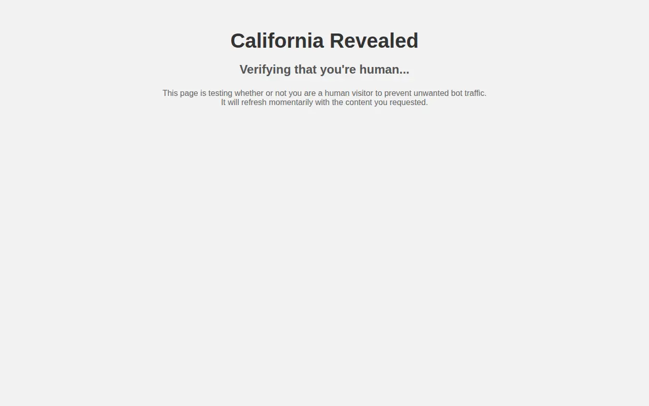 California Revealed website preview
