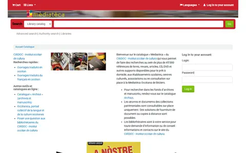 Preview of Catalogue of the CIRDÒC - Institut occitan de cultura