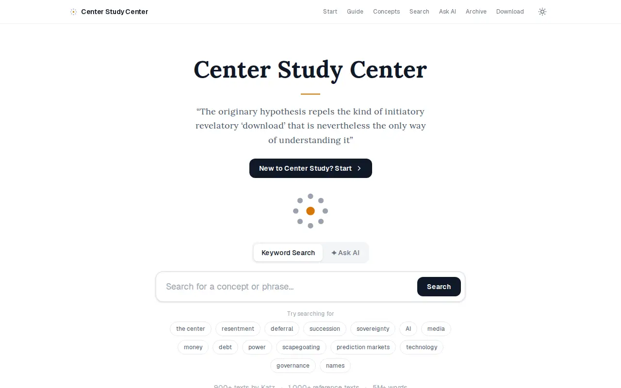 Center Study website preview