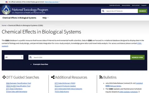 Preview of Chemical Effects in Biological Systems (CEBS)