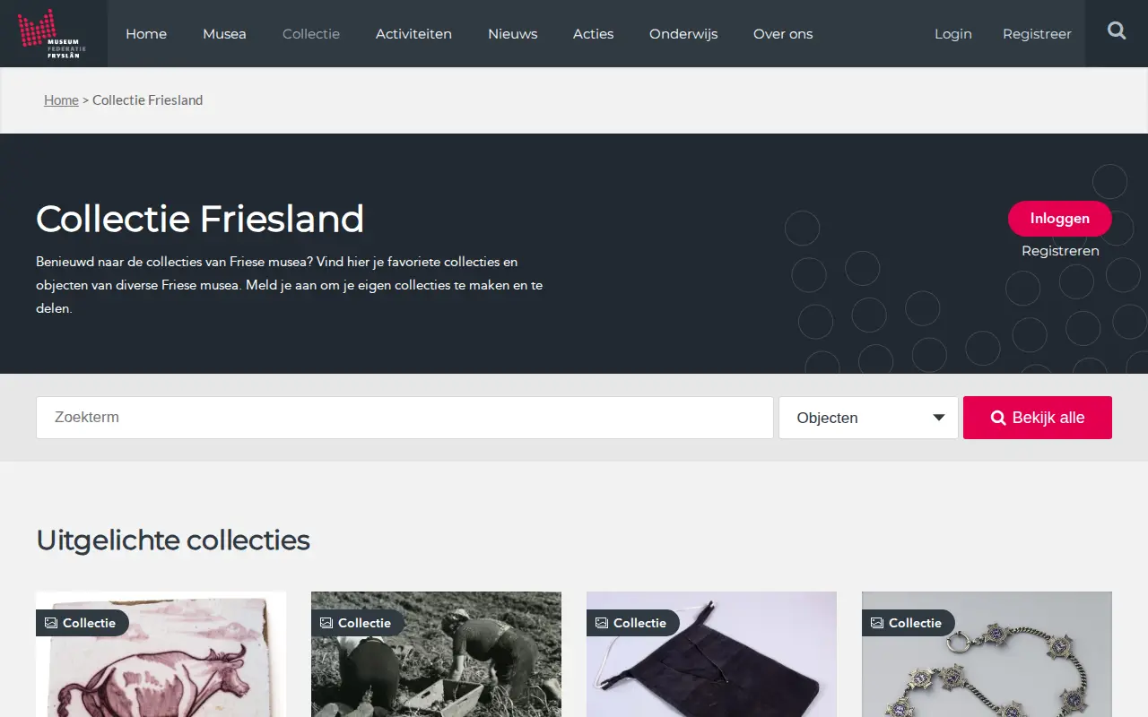 Collectie Friesland website preview