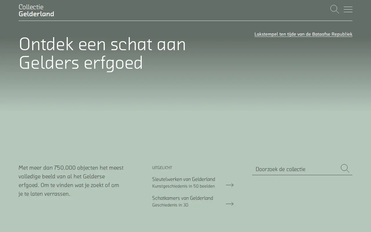 CollectieGelderland website preview