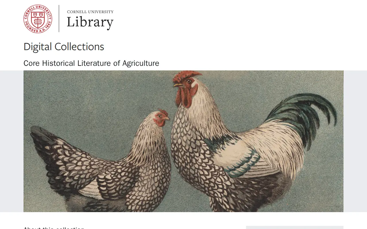 Core Historical Literature of Agriculture website preview