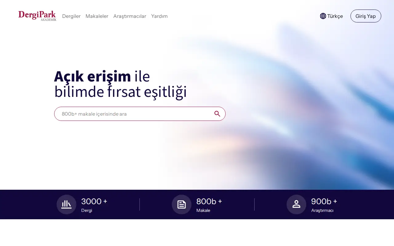 DergiPark website preview