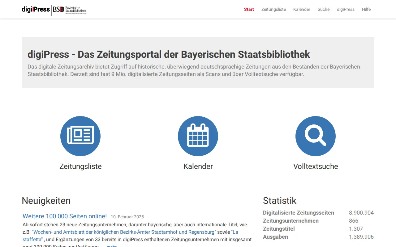 digiPress website preview