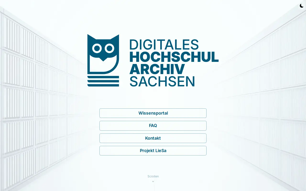 Digital Academic Archive Saxony website preview