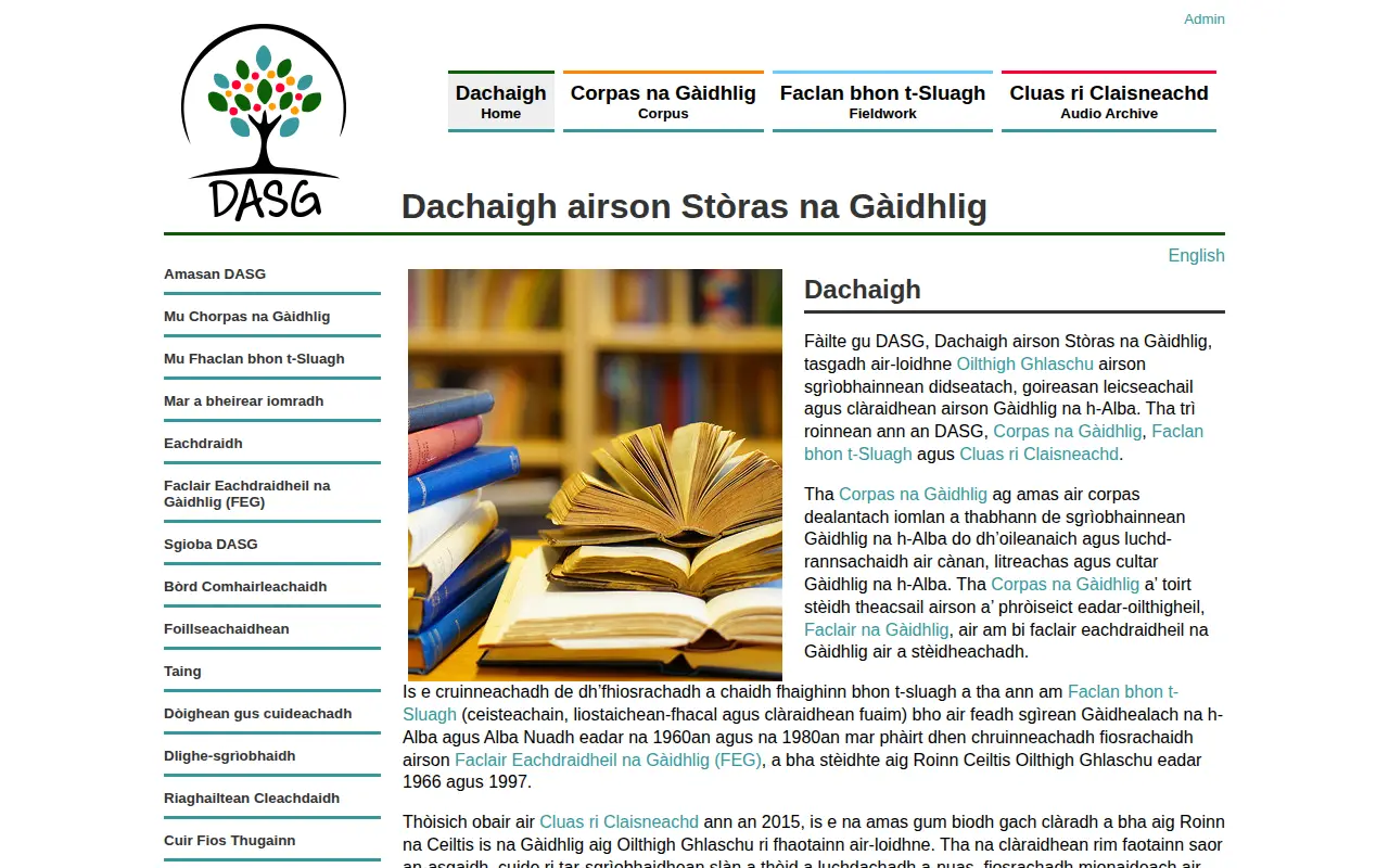 Digital Archive of Scottish Gaelic website preview
