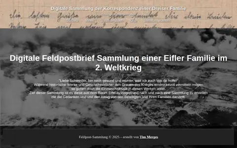 Preview of Digital Collection of the Klein Family Field Post Letters