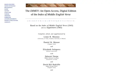 Preview of Digital Index of Middle English Verse