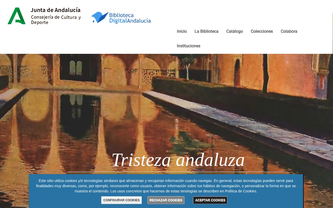 Digital Library of Andalucía website preview