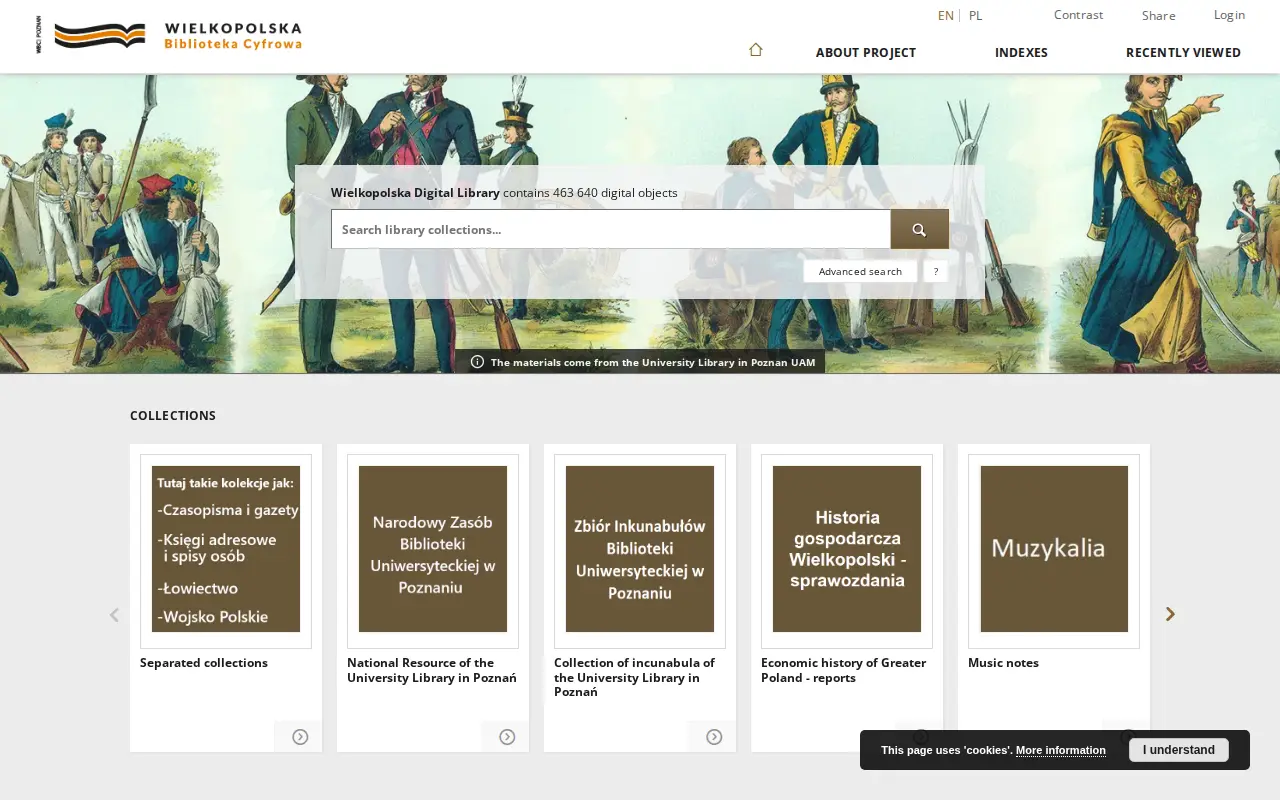 Digital Library of Wielkopolska website preview
