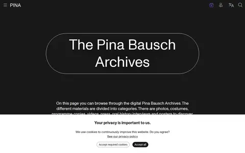 Preview of digital Pina Bausch archives