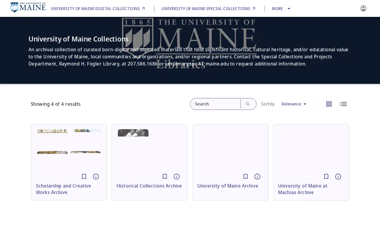DigitalCommons@UMaine website preview