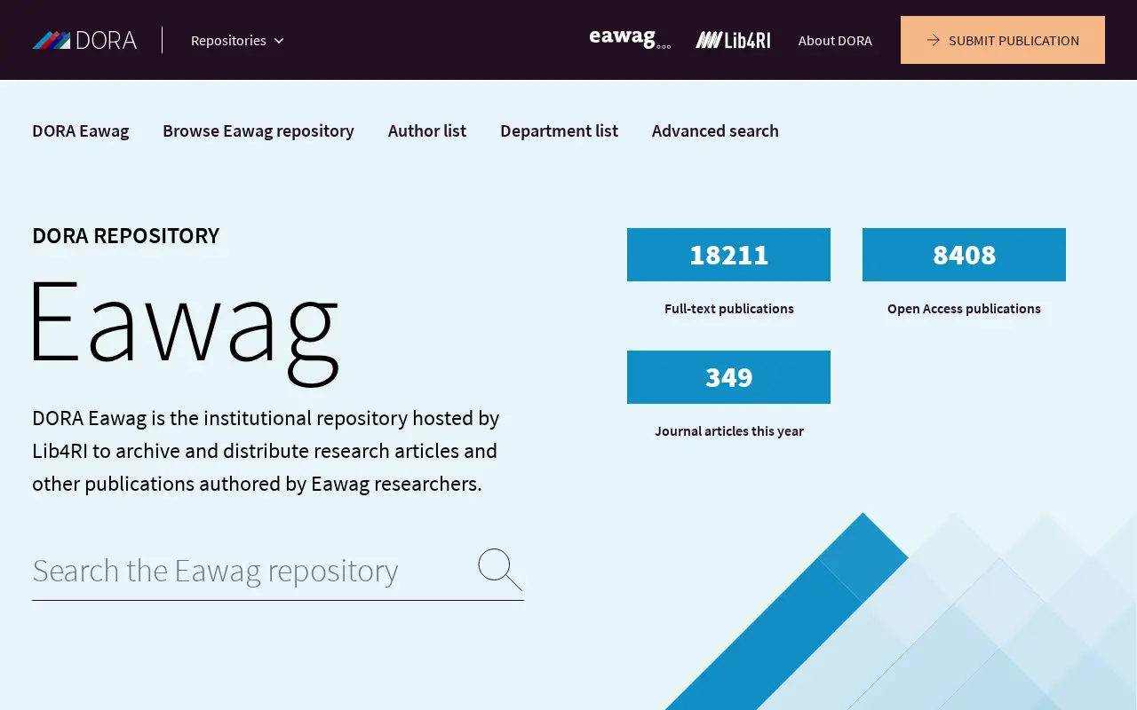 DORA Eawag website preview